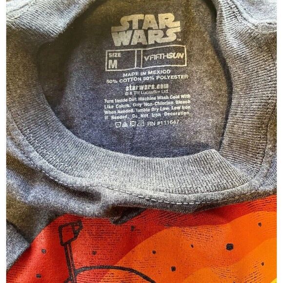 Star Wars Boba Fett T-Shirt Mens Size Medium Heather Blue May the Fourth - Picture 2 of 4